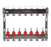 ROMMER RMS-1200-000007 ROMMER Коллектор из нержавеющей стали с расходомерами 7 вых.