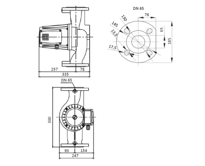 Циркуляционный насос Shinhoo Basic 65-12F