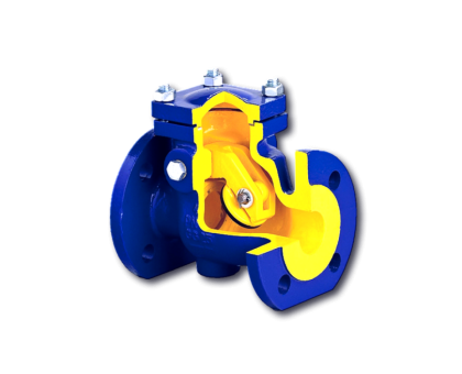 Клапан обратный поворотный чугун 302A Ду 125 Ру16 фл Zetkama 302A-125-C-01
